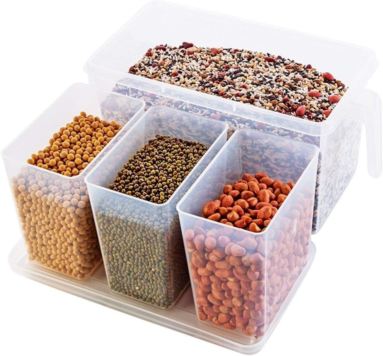 Fridge Plastic Fruit Dry Fruit Vegetable Organizer Storage Basket (Set2)