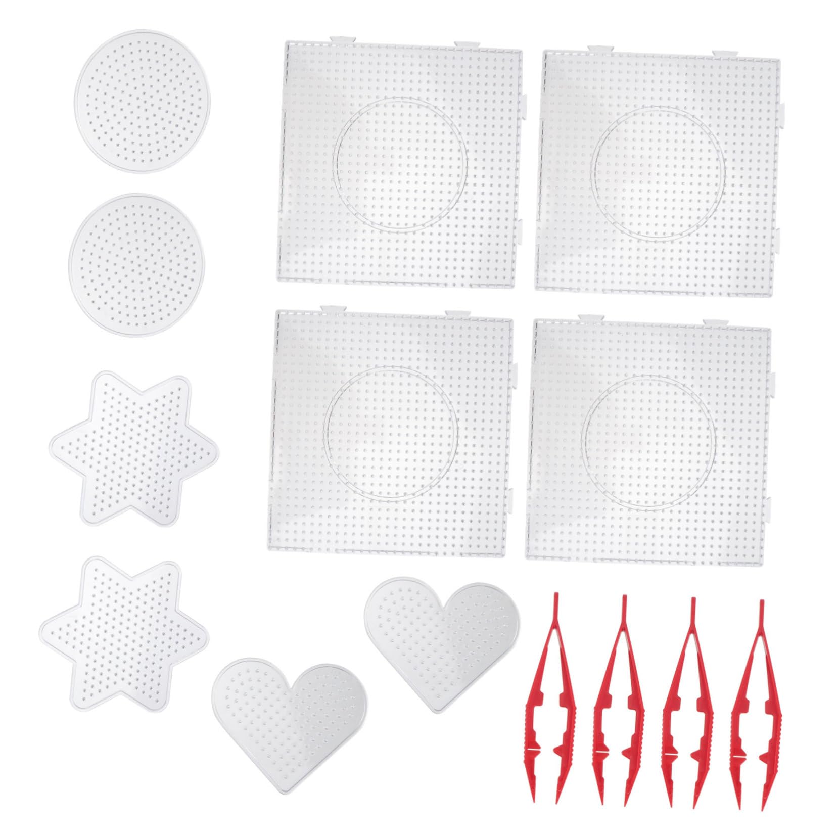 Garneck DIY Educational Tool Set 14pcs Plastic Bead Boards Fuse Beads Random Style