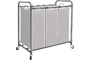 STORAGE MANIAC Triple Laundry Hamper Cart