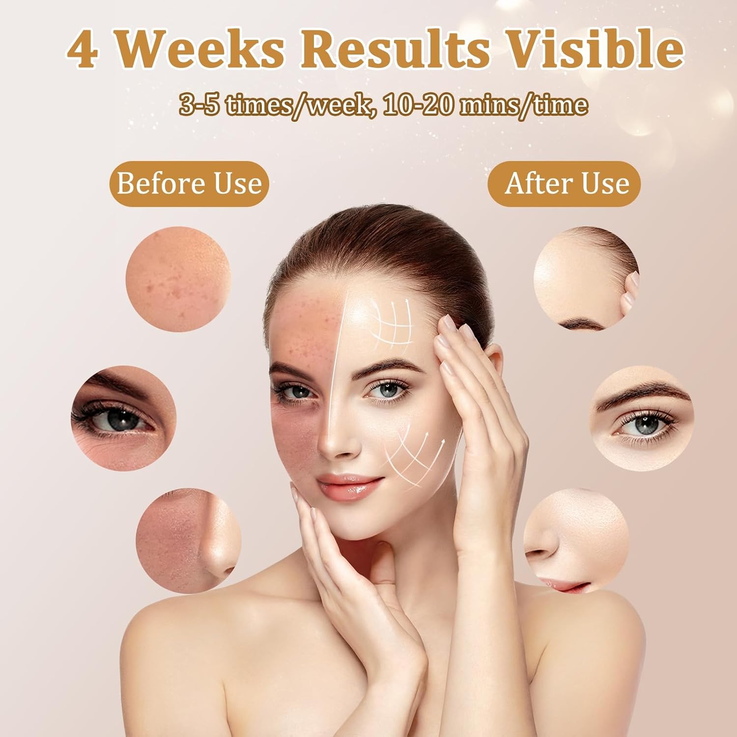 Red Light Therapy Mask for Face, 3000 mAh Rechargeable LED Face Mask Light Therapy with 850NM Near-Infrared, 8 Colors Red Light Mask, Skin Care Device at Home and Travel for Skin Rejuvenation - Image 5