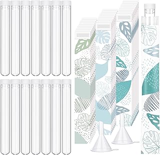38 Pcs Tampon Flask Set Included Tube Flasks Containers for Women Tampon Reusable Wrappers Funnels(Light Style)