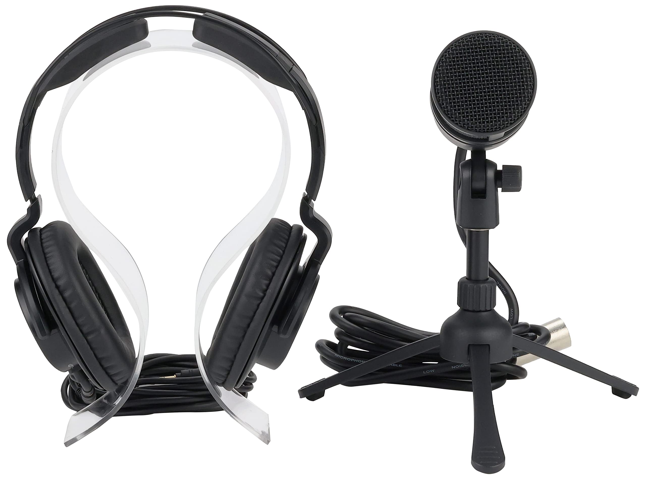 Zoom ZDM-1PMP Kit de Micro para Podcast, micrófono dinámico Podcast, Auriculares ZHP-1, trípode TPS-4, Anti-Viento, Cable XLR de 2 Metros, para grabaciones y podcasts en Streaming