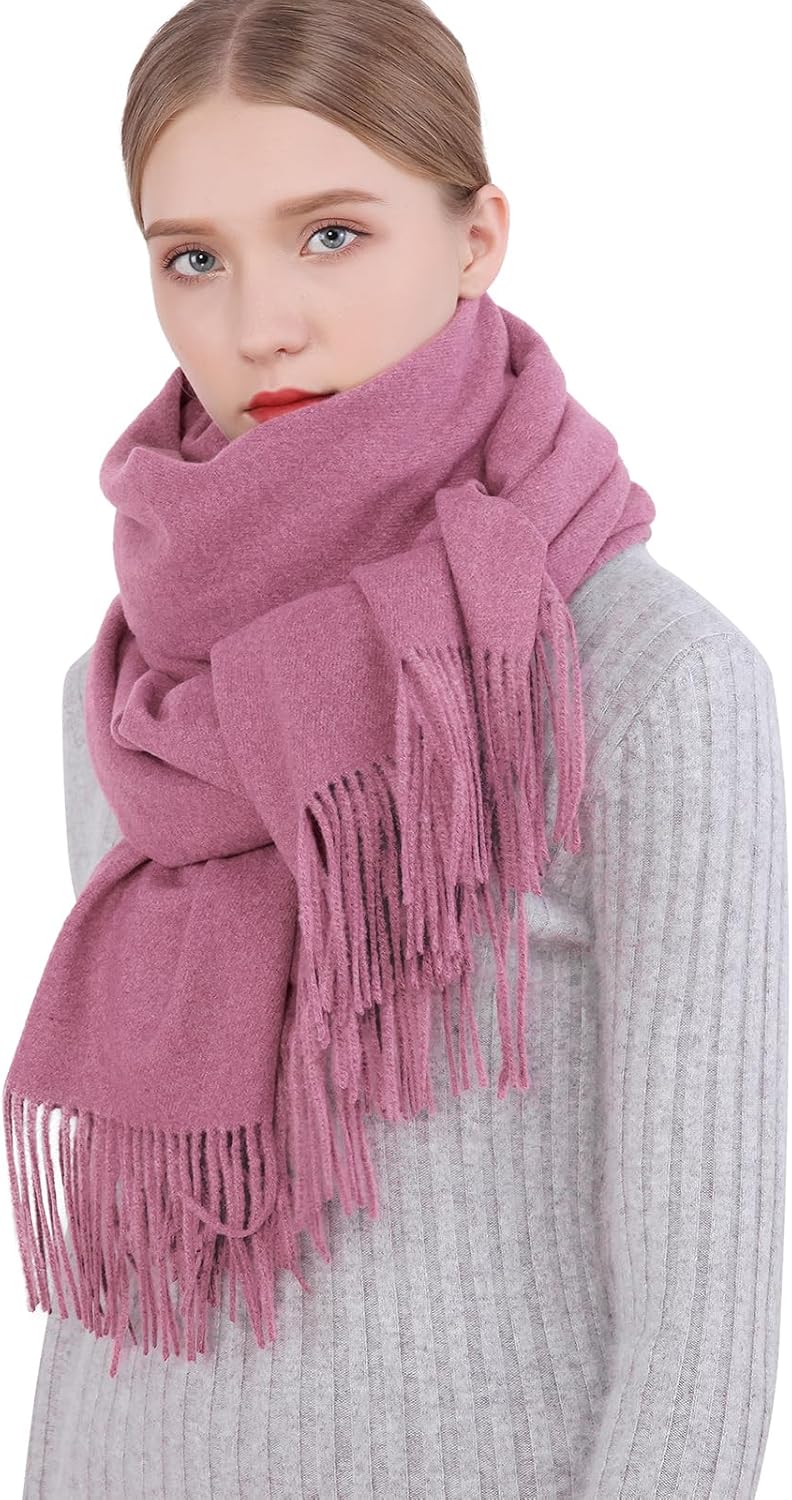 RIIQIICHY Winter Scarfs for Women Pashmina Shawls Wraps for Evening Dresses Large Warm Soft Scarves - Image 6