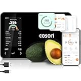 Cosori Smart Food Kitchen Scale with Nutritional Calculator, Free App for AI Scan, Calorie & Macro Tracking, Food Preload, On-Screen Nutrient Info, Personal Goals, Rechargeable, 11 lb / 5 kg
