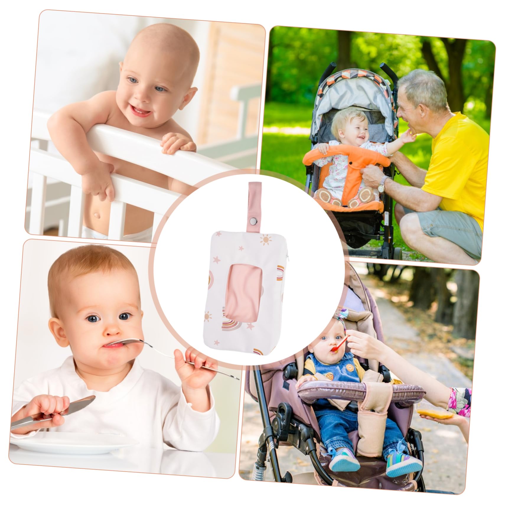 Alipis 3stücke Portable Wipes Container Bag Wiederverwendbare Wickeltuch-dispenser-tasche Praktisches Design Mit Aufhängeschlaufe Für Reisen Für Unterwegs Babyausstattung
