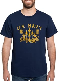 CafePress U.S. Navy Blue Angels Squadron Dark T Shirt Men's 100% Cotton, Classic Graphic Dark T-Shirt