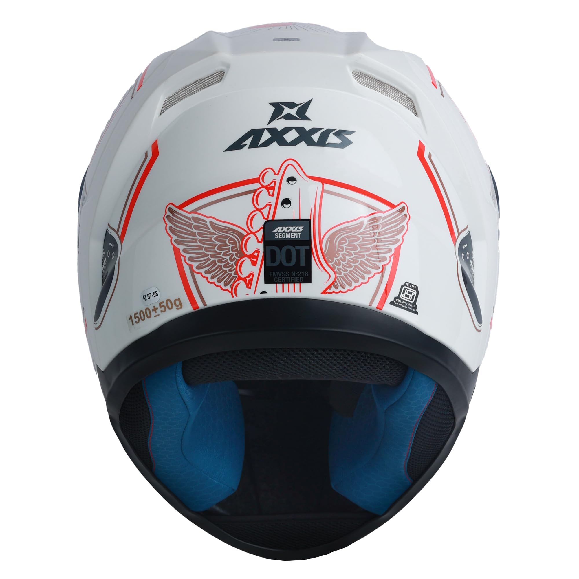 AXXIS FF117B Segment Rock Studio A5 Fluor Gloss Full Face Helmet
