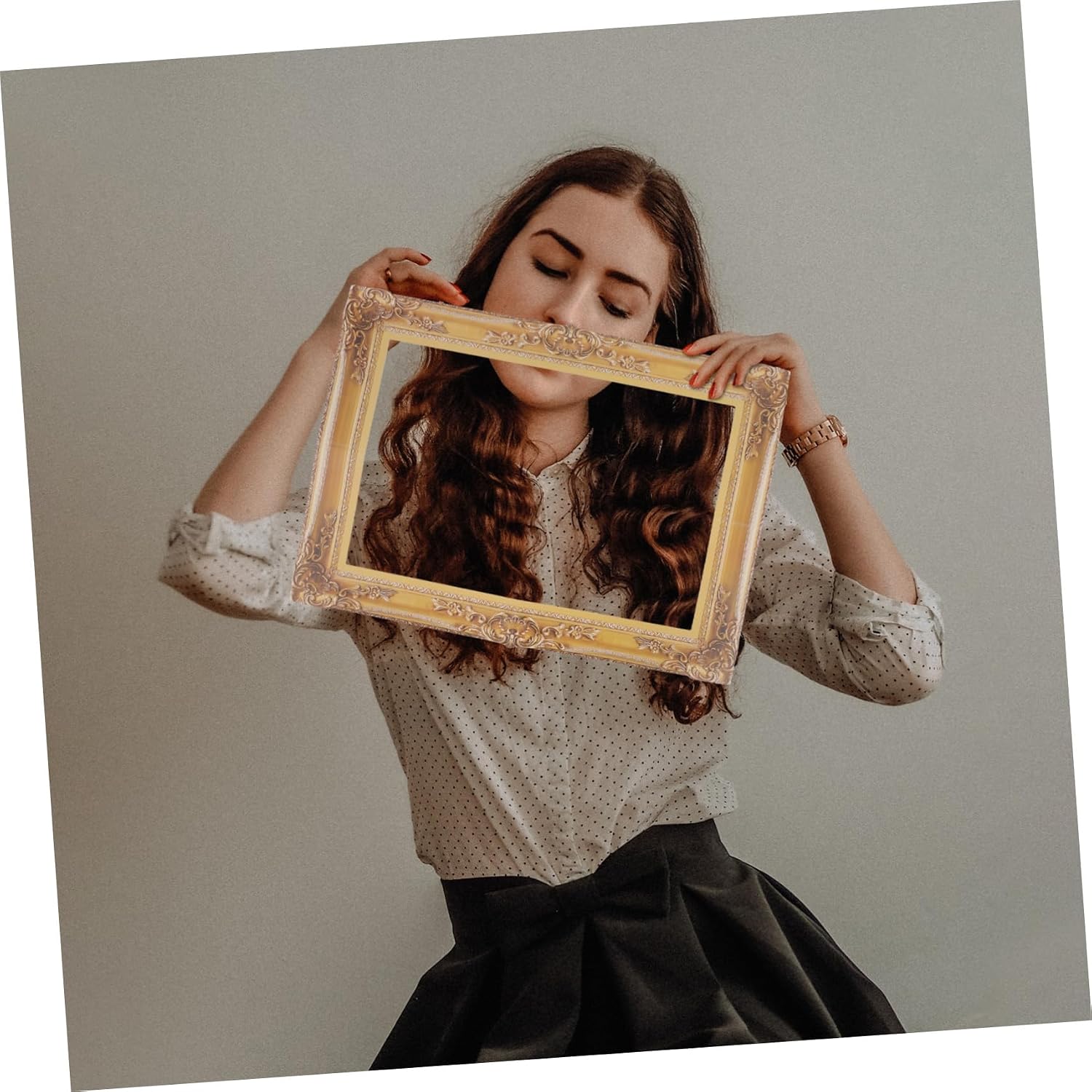 MERRYHAPY DIY Paper Photo Frame Cutouts Unique Antique Photo Booth Props for Wedding Birthday Party