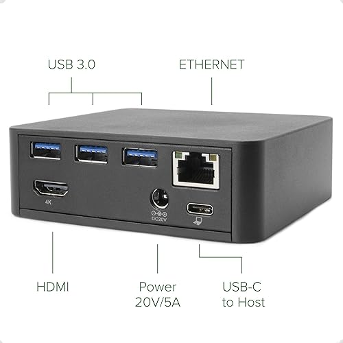 Miniatura 2 de Plugable Soporte USB C VESA compacto con carga de 85 W Thunderbolt 4/3 USB4 compatible y funciona con portátiles macOS, Windows y ChromeOS (HDMI
