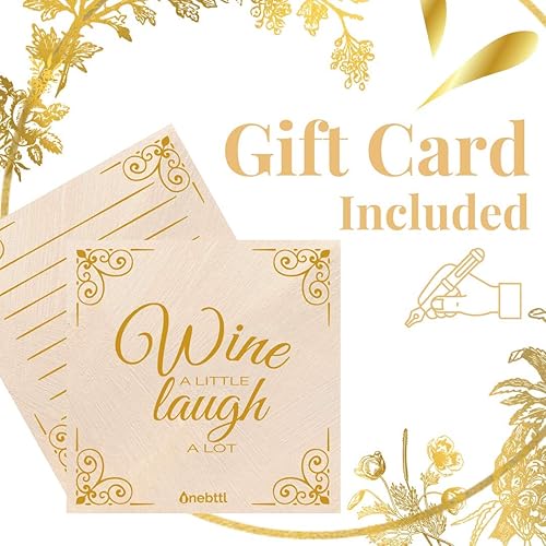 Miniatura 6 de Onebttl Copas de vino únicas sin tallo, copa de vino inicial para vino tinto o blanco, 18 onzas, monogramada, dorada, para mujeres, niñas, mujeres,