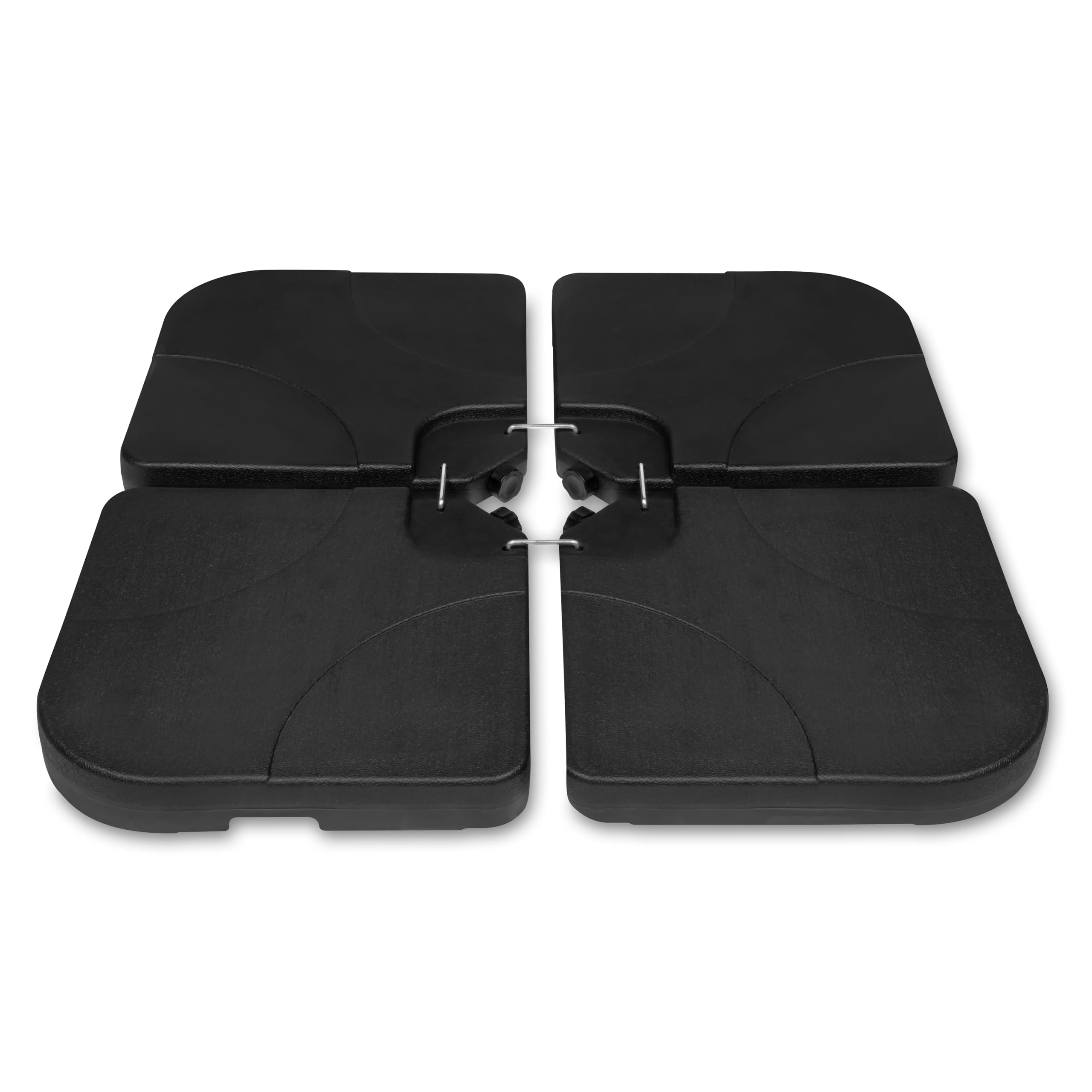 VONROC Sonnenschirmplatten Bardolino – Befüllbare Sonnenschirmplatten - 50x50 cm – Inhalt 15 l – 4 Stück für Ampelsonnenschirm