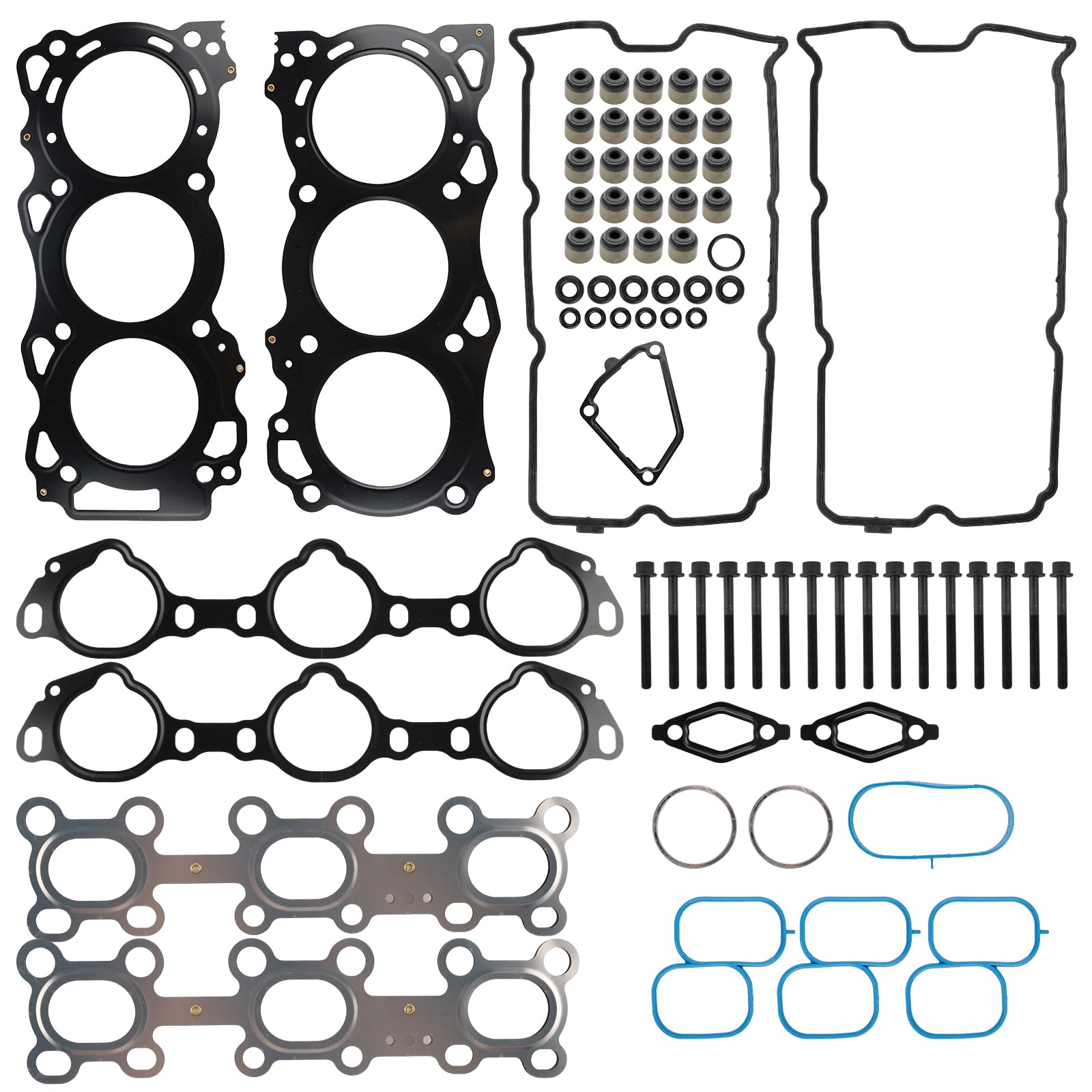 VANJING Cylinder Head Gasket Set with Bolts Compatible with Nissan Frontier NV1500 NV2500 NV3500 Pathfinder Xterra Suzuki Equator 4.0L DOHC VQ40DE