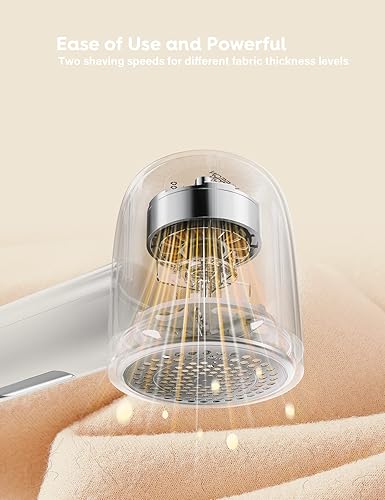 Miniatura 5 de VASSON Afeitadora de tela, removedor eléctrico de pelusa recargable, afeitadora de pelusa, afeitadoras de suéter para quitar pelusas, despilfador de
