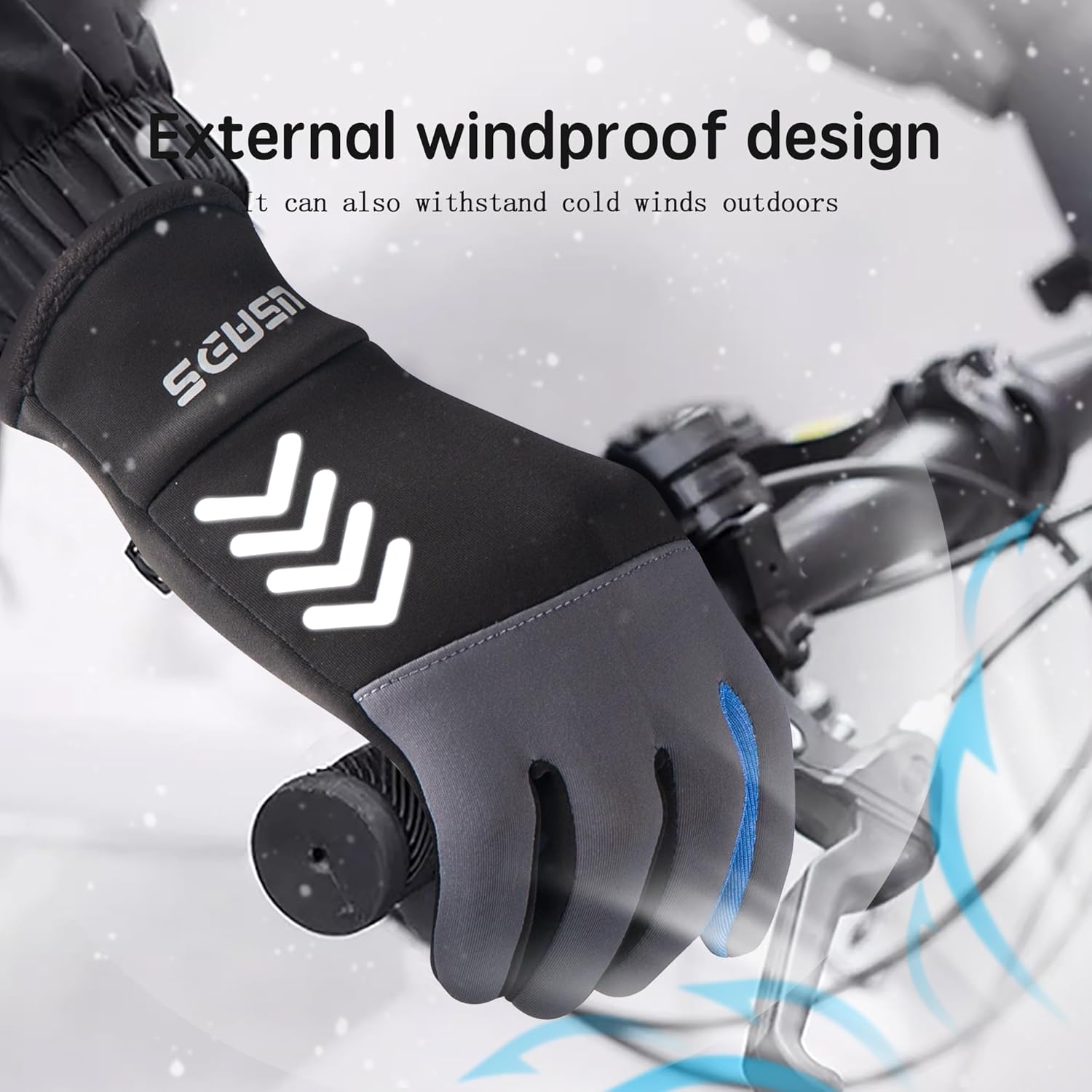 Warm Kids Winter Gloves Lightweight Kids Cycling Gloves-Waterproof and Non-Slip for Cycling, Ice Skating, Hiking, Snow, Boys Girls Aged 3-13 Years - Image 7