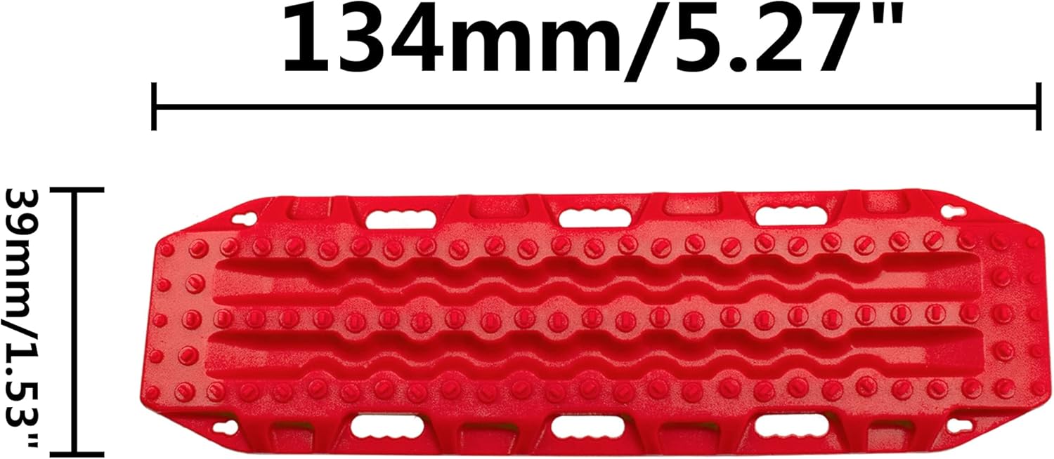 RC Scale Fire Extinguisher & Sand Ladder Recovery Ramps Board Decoration Accessories Compatible with TRX4 Axial SCX10 D90 Tamiya CC01 90046 Redcat Gen7 1/10 RC Crawler (Red)