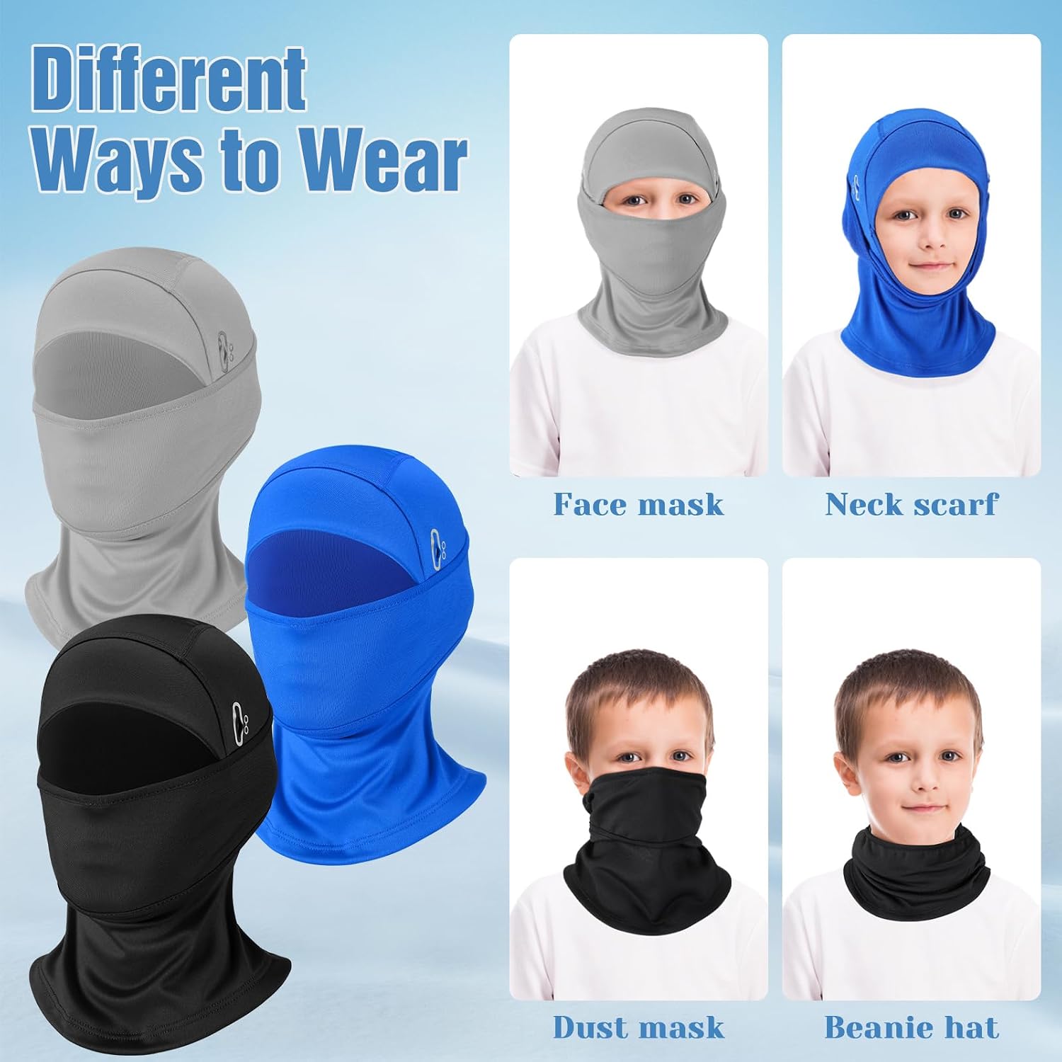 Eurzom 3 Pcs Kid Winter Balaclava