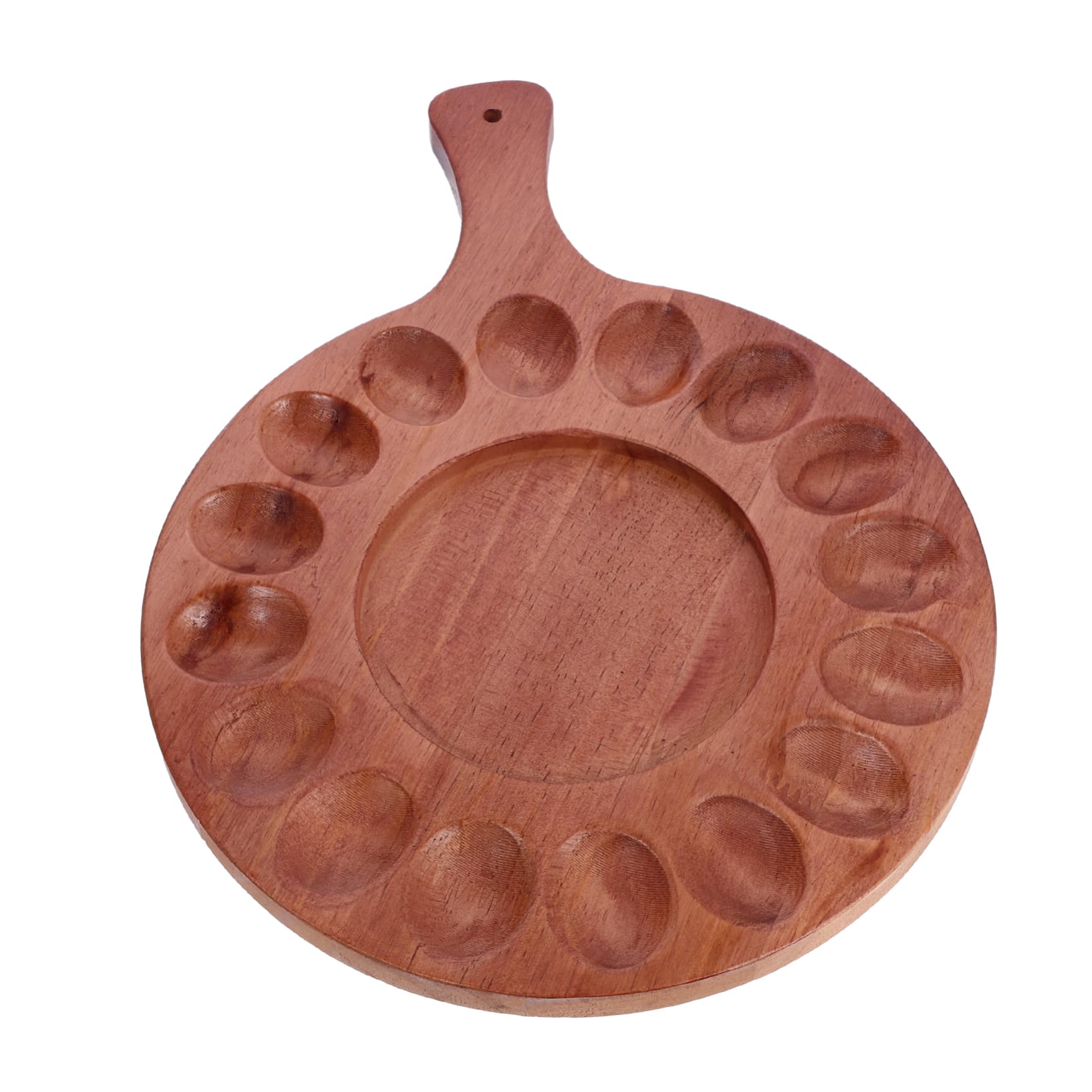 ABOOFAN 4 Piezas Bandeja De Rellenos Plato para Servir Dispensador De Rellenos Plato De Rellenos Pascua Bandeja De Mariscos Huevera Sencilla Porta Madera
