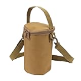 Gas Cylinder Cover, Large Capacity Portable Tank Carrying Bag Small Multifunctional Pouch with Shoulder Strap for Outdoor (Soil Color)
