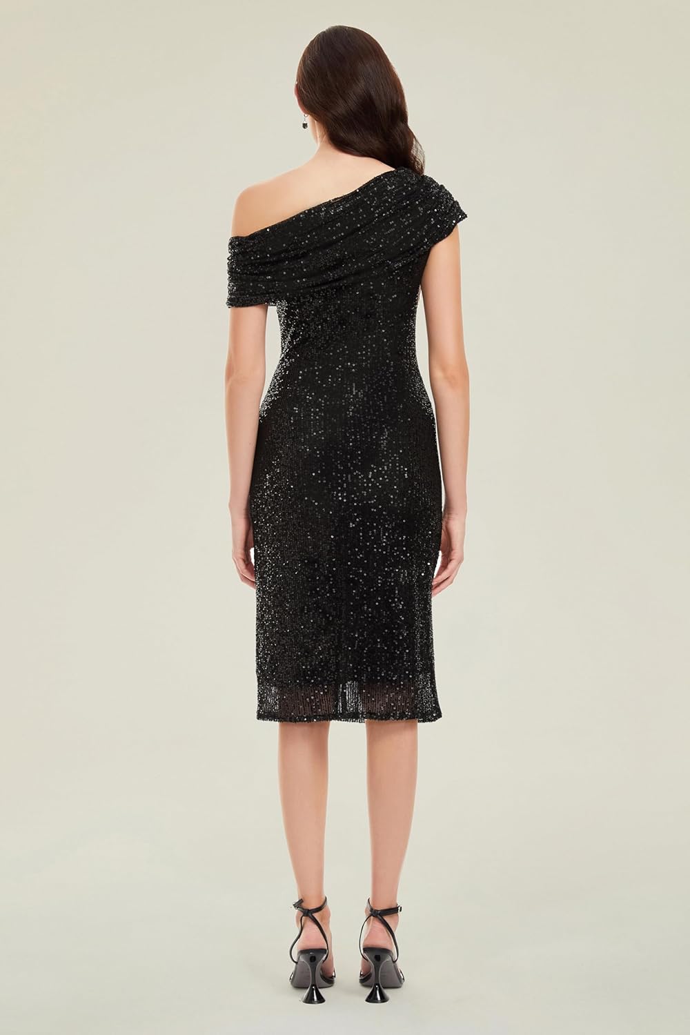 BABEYOND 1920s Dresses for Women - Flapper Dresses 1920s Gatsby with One-Shoulder Design Evening Party Dress - Image 2