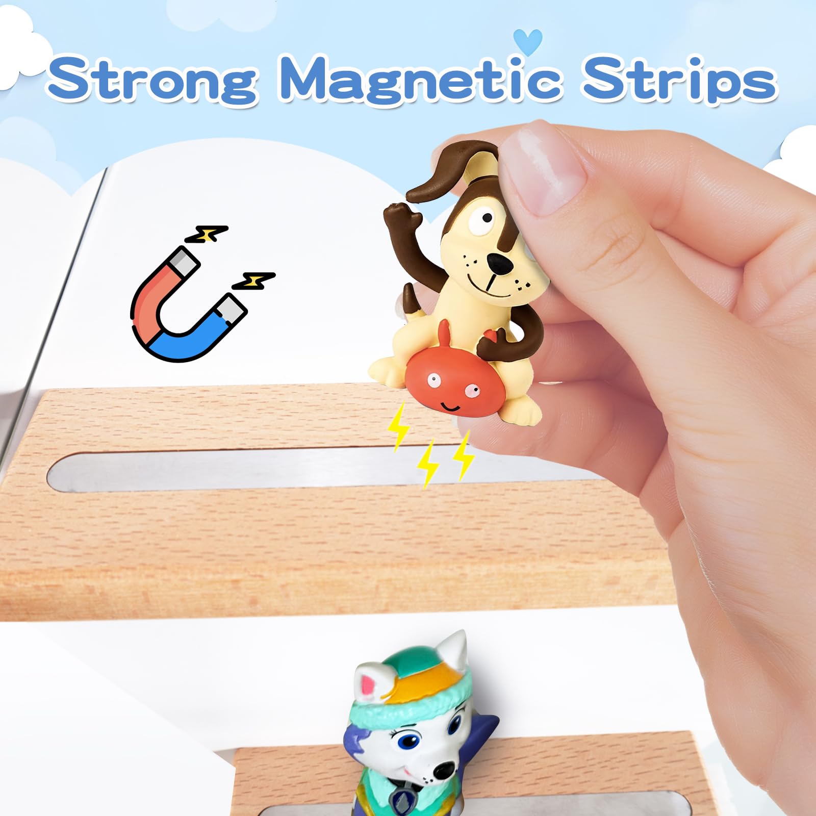 Tonie Shelf Magnetic,Hexagon Shape for Toniebox Figures Storage Display Shelf,Wall Floating Shelves Wooden,Compatible Charging Station, 3 PCS