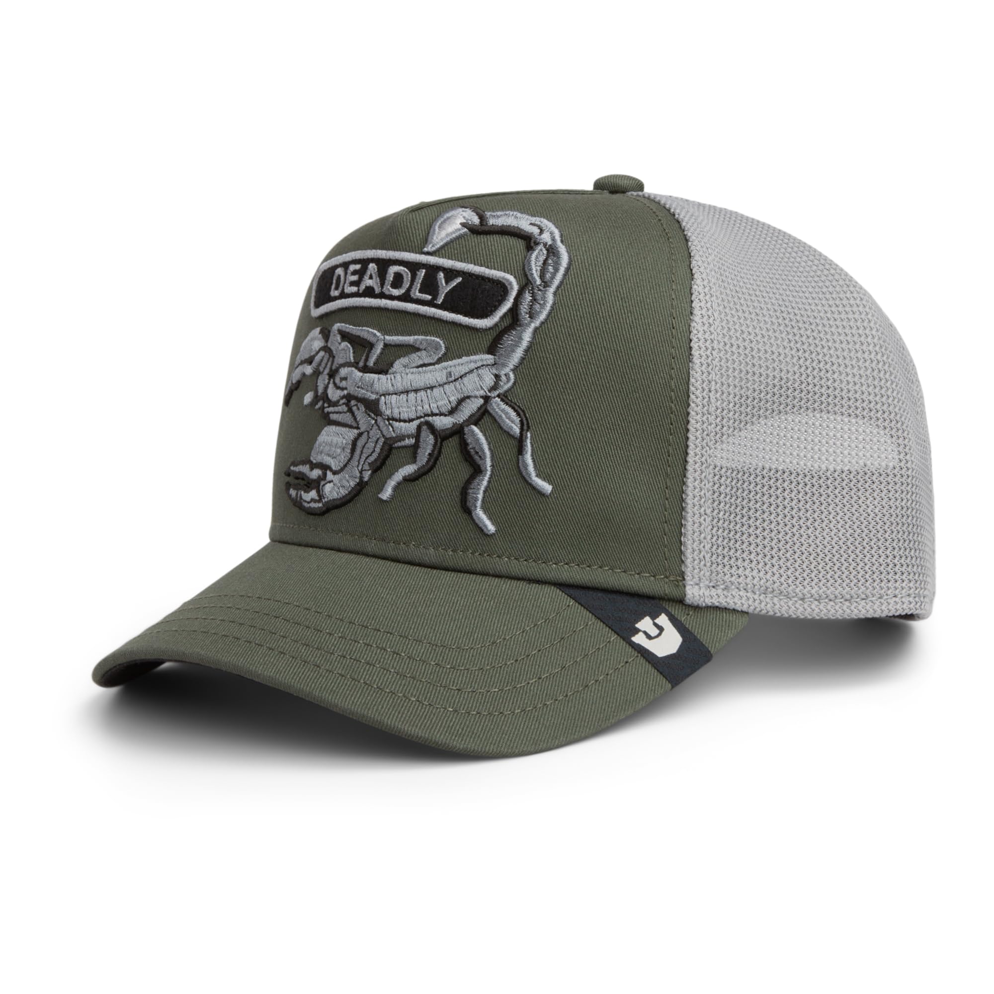 Goorin Bros Classic Rocker Deadly The Farm, Cappello Trucker Verde con Motivo Scorpione