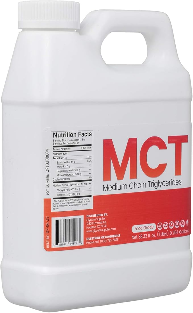 Aceite MCT Glycerin Supplier 1 Litro - Food Grade - Non GMO miniatura 2