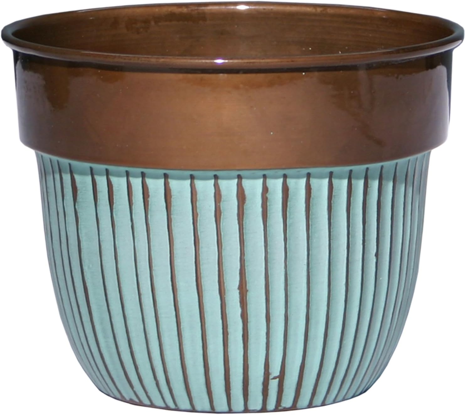 Robert Allen MPT01569 Bella Classic Planter, 6", Dots/Copper