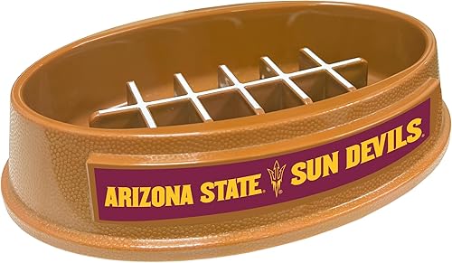 Miniatura 46 de NCAA Super-Bowl Iowa Hawkeyes - Cuenco para perros de alimentación lenta con diseño de fútbol para una digestión saludable. Cuenco antideslizante