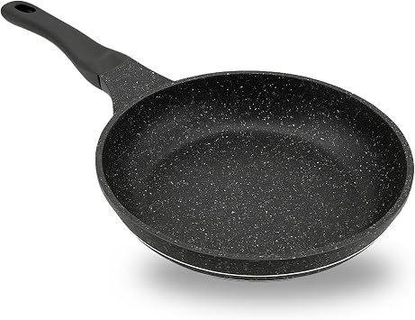 Non-Stick Frying Pan Induction Electric & Gas Hob | Die Cast Aluminium Skillet with Soft Touch Handle | Heavy Duty Oven Safe Pan for Healthy Home Cooking 28 cm