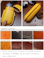 Vista 11 de Funda de cuero para gafas de sol vintage para hombres y mujeres miope, gafas de sol, viaje, caja de almacenamiento antiaplastamiento