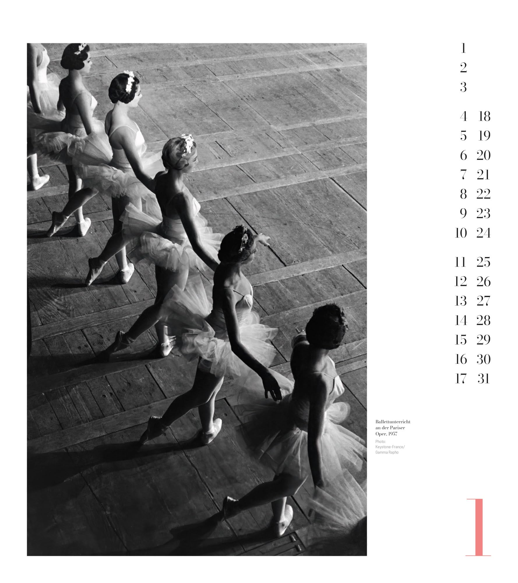 Ballett Kalender 2027 | Eleganter Schwarz-Weiß-Kalender im großen Hochformat (48x54 cm) | Analogfotografie | Ballerina & Tänzer:innen