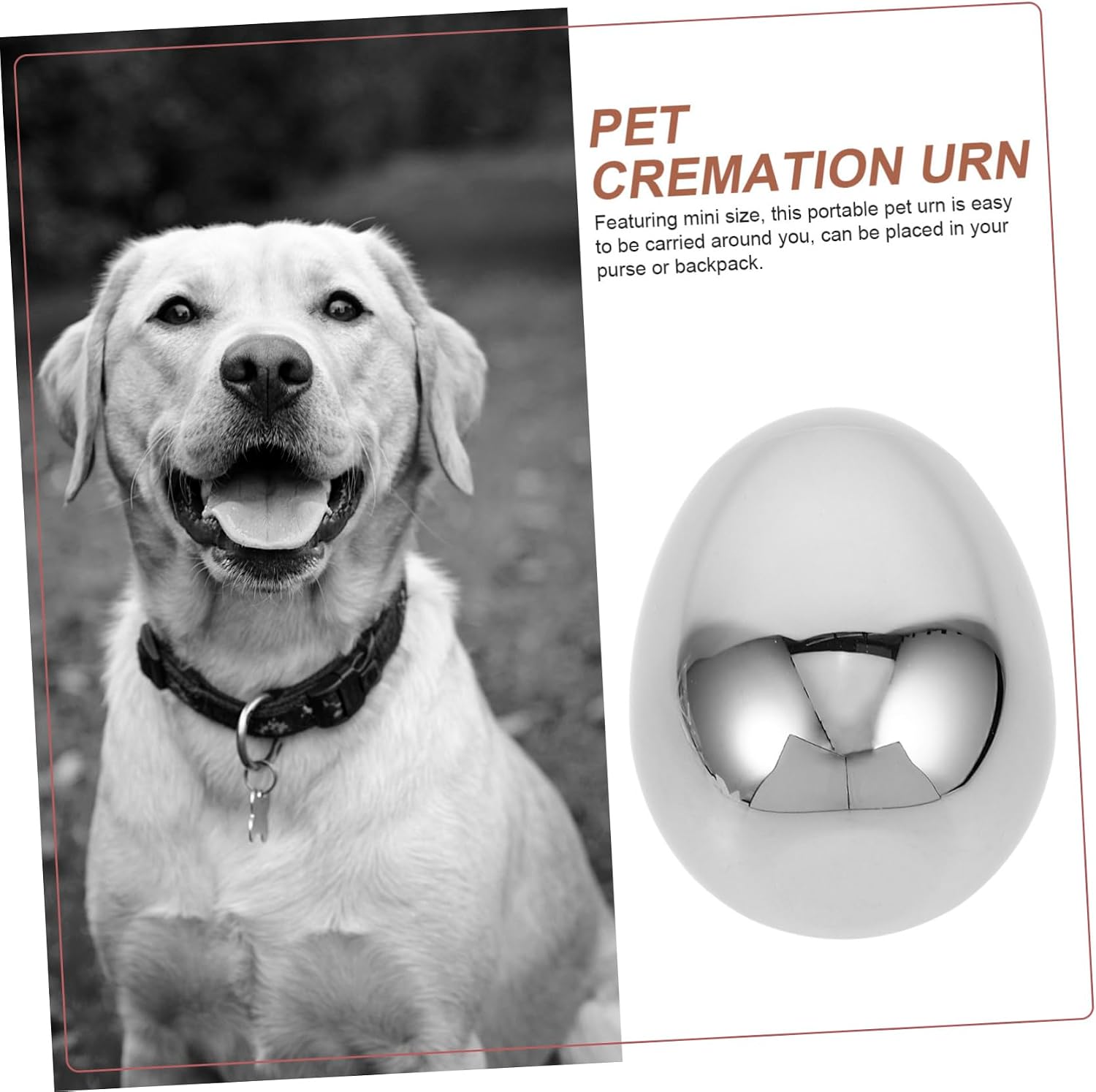 Cremation Pet Urn for Dogs and Cats Ashes Keepsake Stainless Steel Memorial Container Seal Lid Design Portable Pet Ash Holder