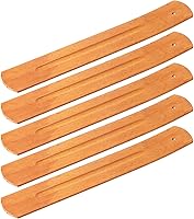 Boao 5-Pack Incense Stick Holders & Ash Catchers, 9.06 Inch Portable Burners for Yoga Meditation (Yellow Brown)
