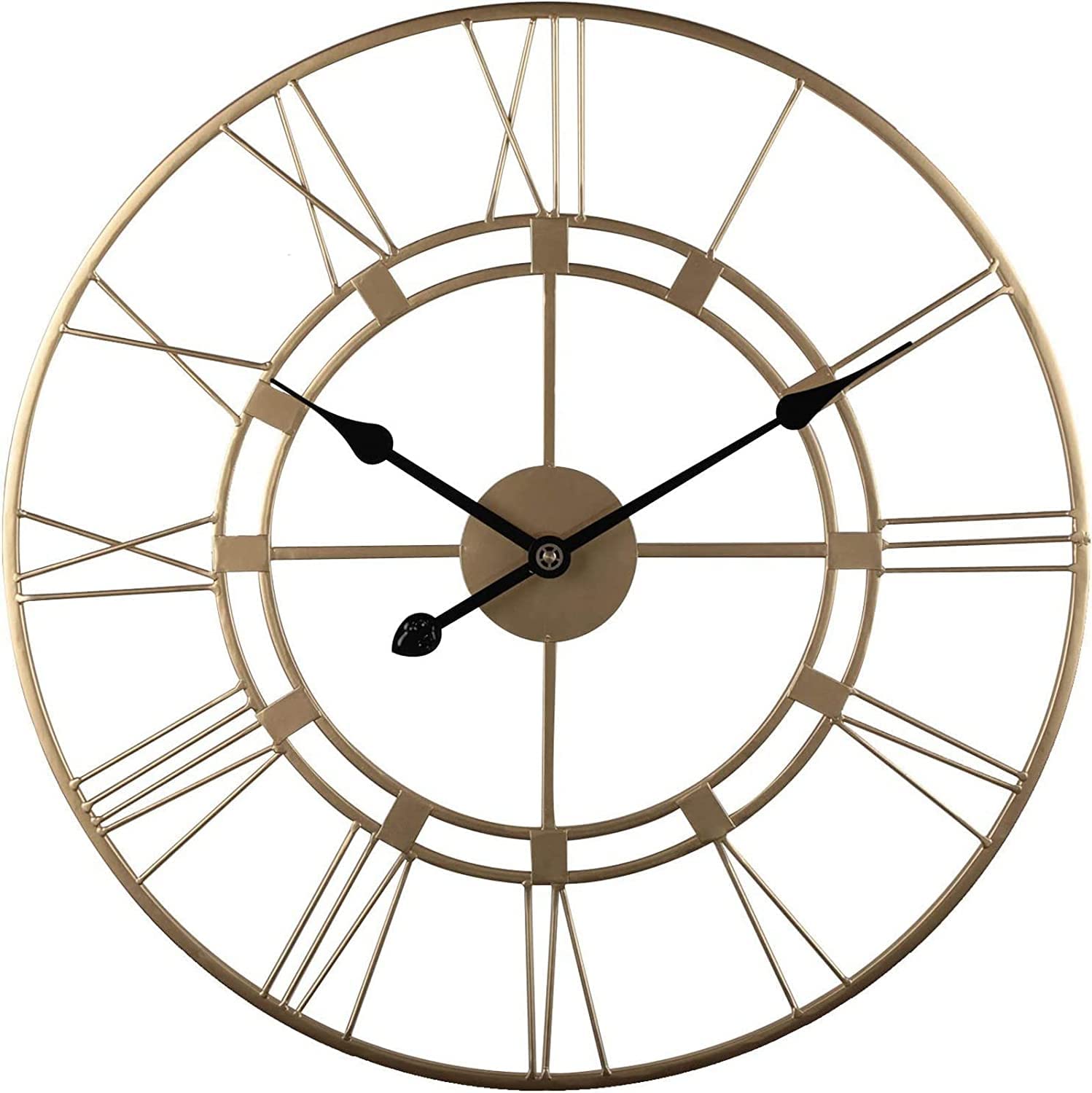 Horloge Vintage en Fer Forgé Horloge Décorative Artisanale à Quartz