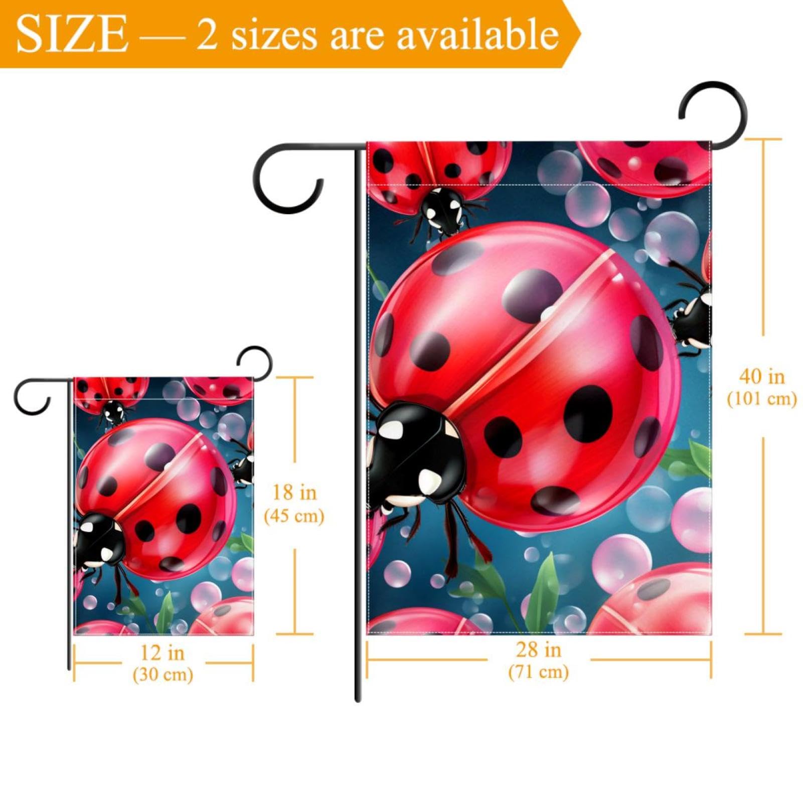 QUQULE Bandiera Da Giardino Estiva 30,5x45,7 Cm Double Face - Decorazione Per Esterni In Poliestere Resistente, Adatta A Cortile E Patio