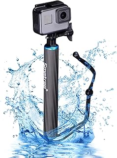 Smatree SmaPole F1 Waterproof Floating Carbon Fiber Hand Grip for GoPro Fusion, GoPro Hero 8/7/6/5/4/3/2/1/OSMO Action (Blue)