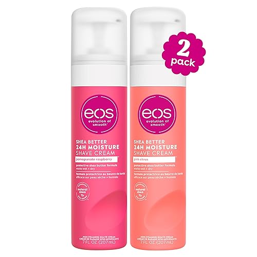 Miniatura 8 de eos Crema de afeitar Shea Better - Granada y frambuesa, crema de afeitado para mujer, cuidado de la piel, funciona como loción para la ducha