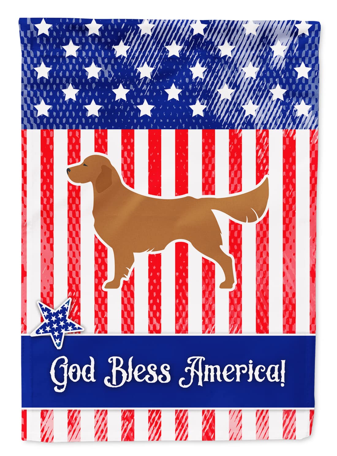 Grand drapeau Golden Retriever USA multicolore BB3304CHF pour mât de jardin