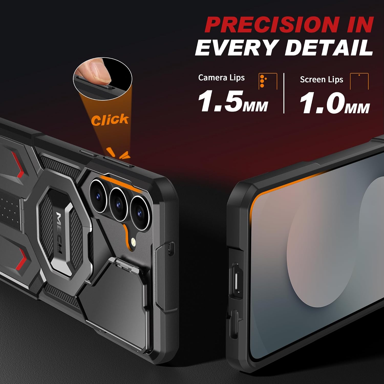 TONGATE Magnetic for Samsung Galaxy S25 FE Case with Screen Protector, [Compatible with MagSafe][Camera Protective Cover][Military-Grade Protection] Ring Stand Phone Case for S25 FE 6.7", HD Black