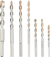 DEWALT 7-Piece Percussion Masonry Drill Bit Set DW5207 for Concrete, Block & Rock - Carbide Tips, No-Slip Shank