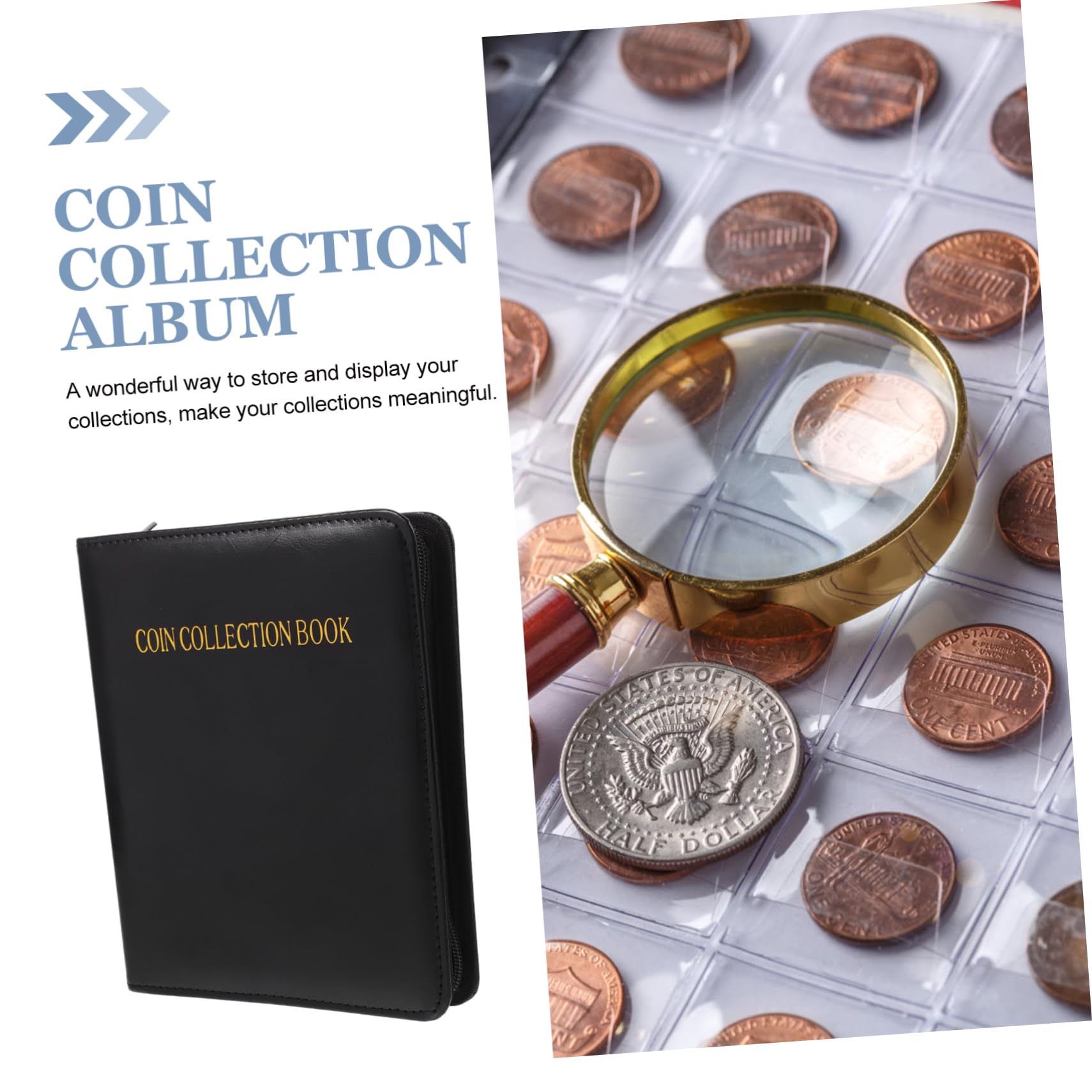 HOMSFOU Collection Monnaie Album De Rangement Monnaie Pratique Et Portable pour Commémoratives