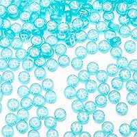 Vista 2 de 1400 cuentas de letras acrílicas de 0.157 x 0.27 pulgadas para hacer joyas, cuentas del alfabeto para hacer pulseras, cuentas redondas de la A a