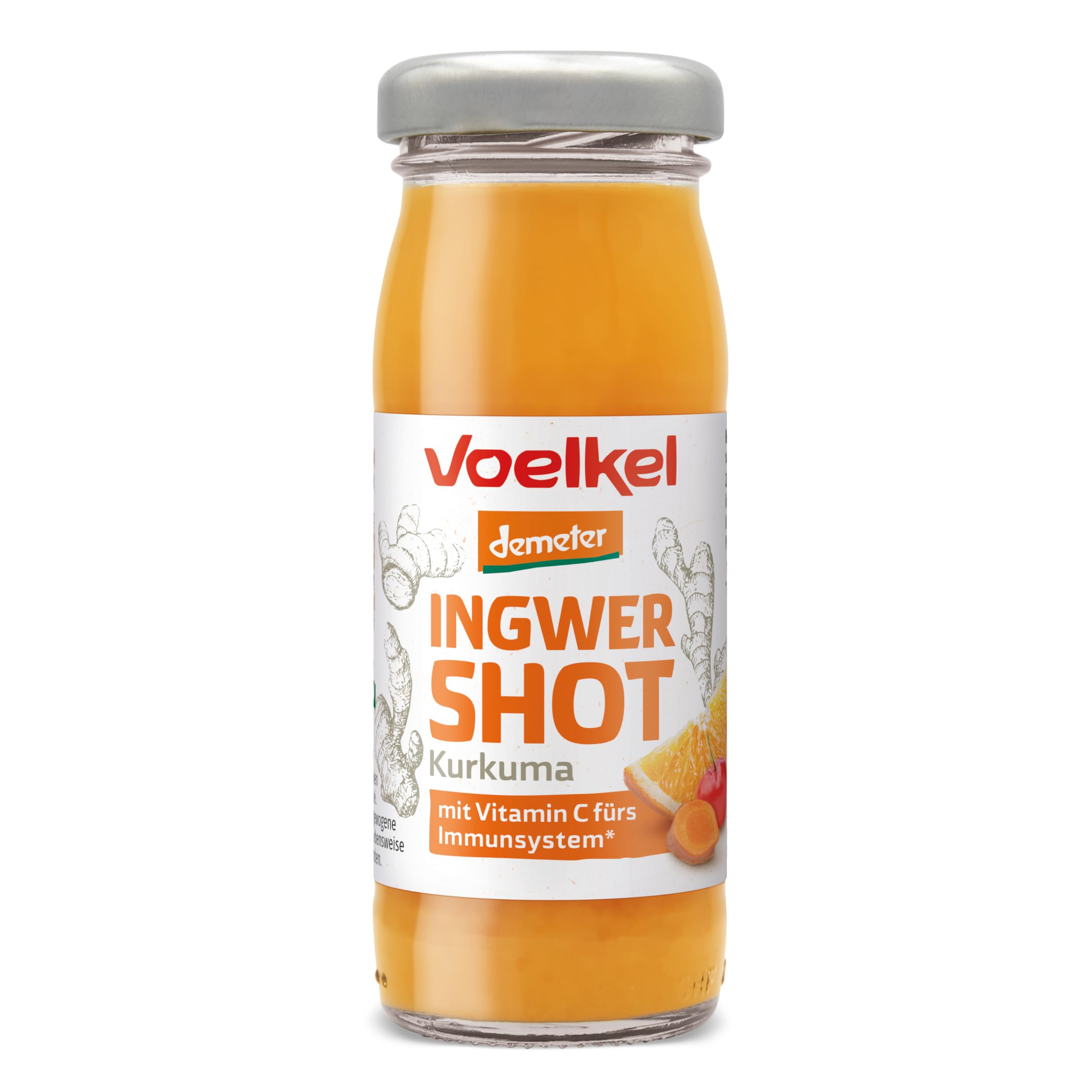 Voelkel Ingwer Shot Kurkuma (8 x 95ml) (Packung mit 4)