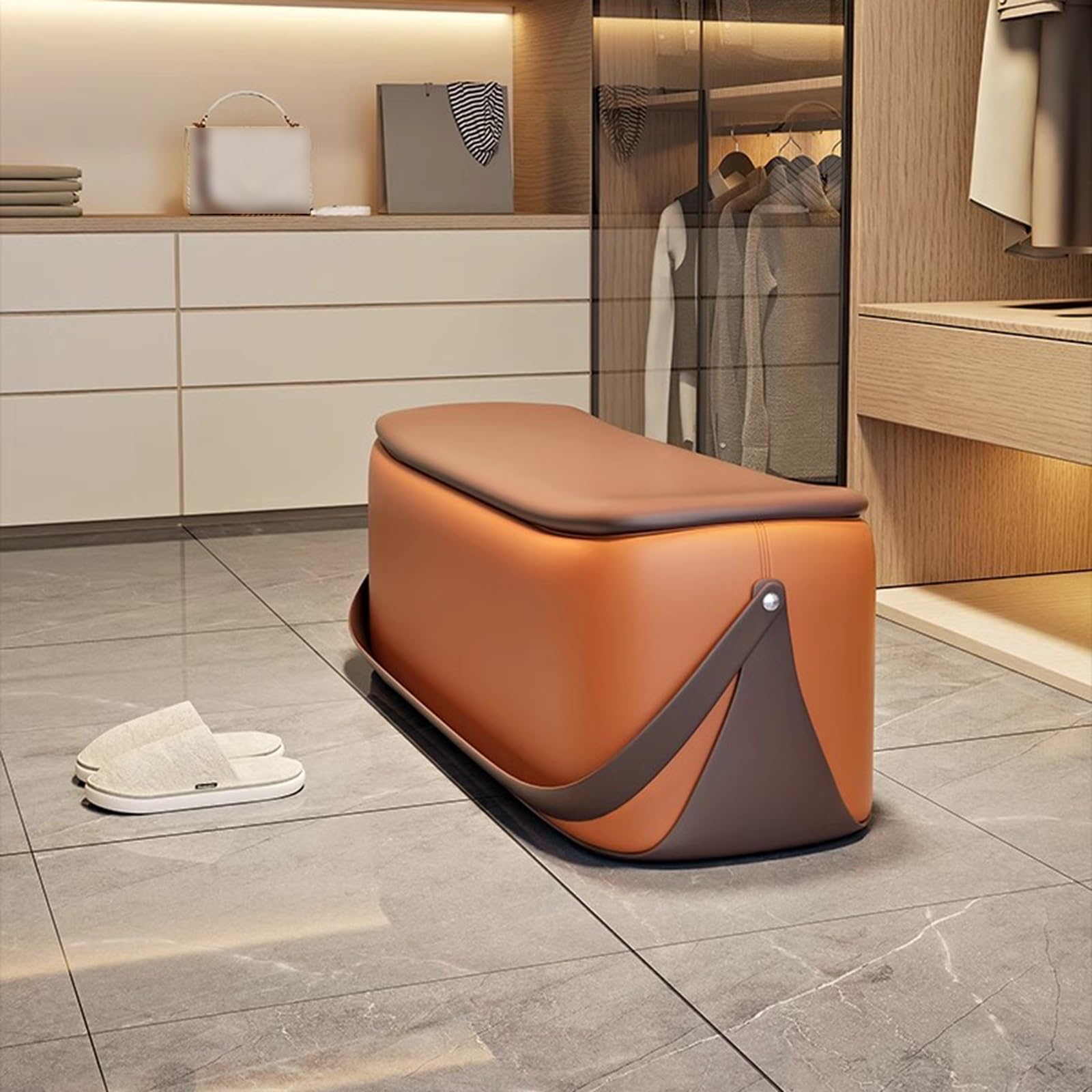 Banc à langer multifonctionnel idéal pour organiser le couloir