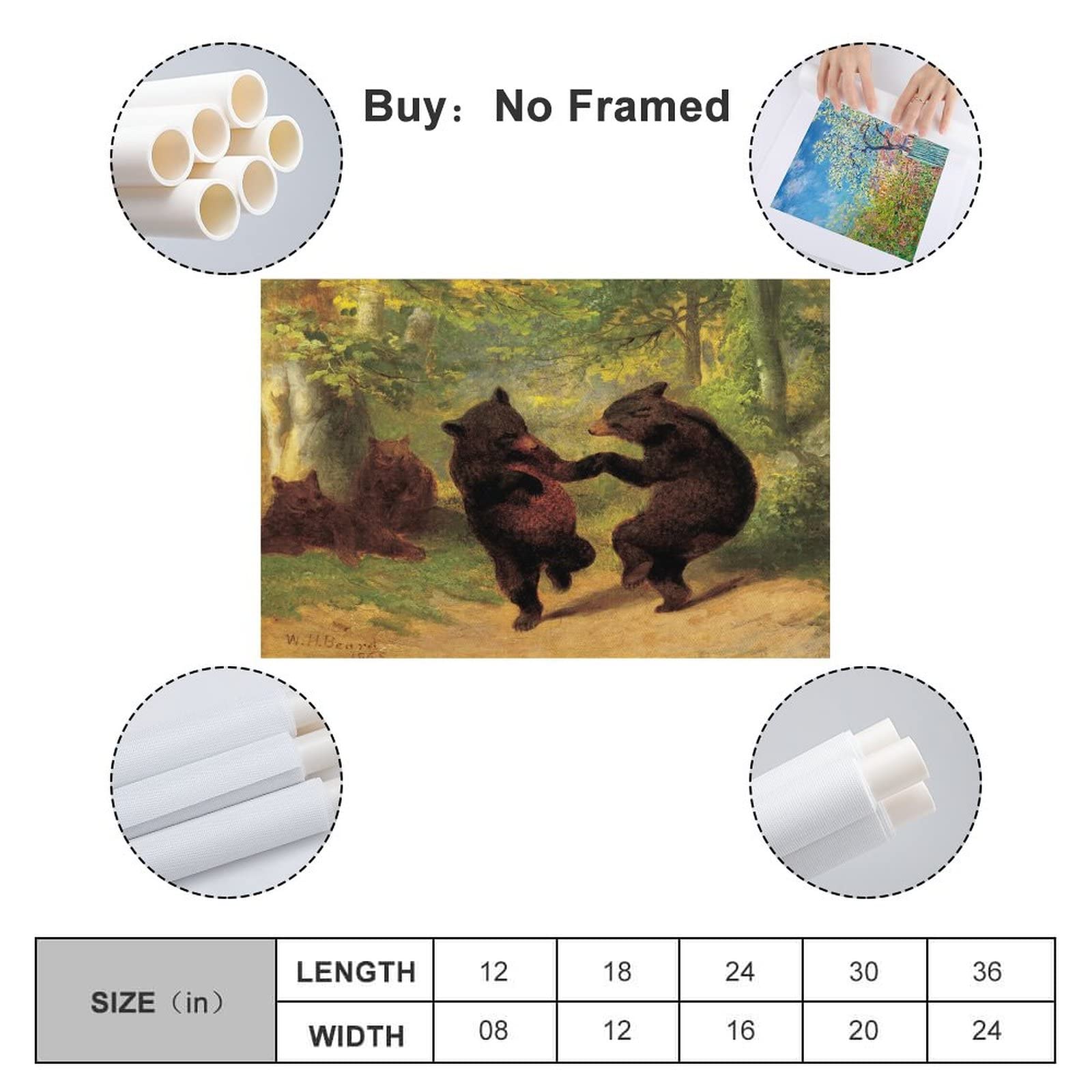 Amazon.com: William Holbrook Beard Paintings - (Dancing Bears