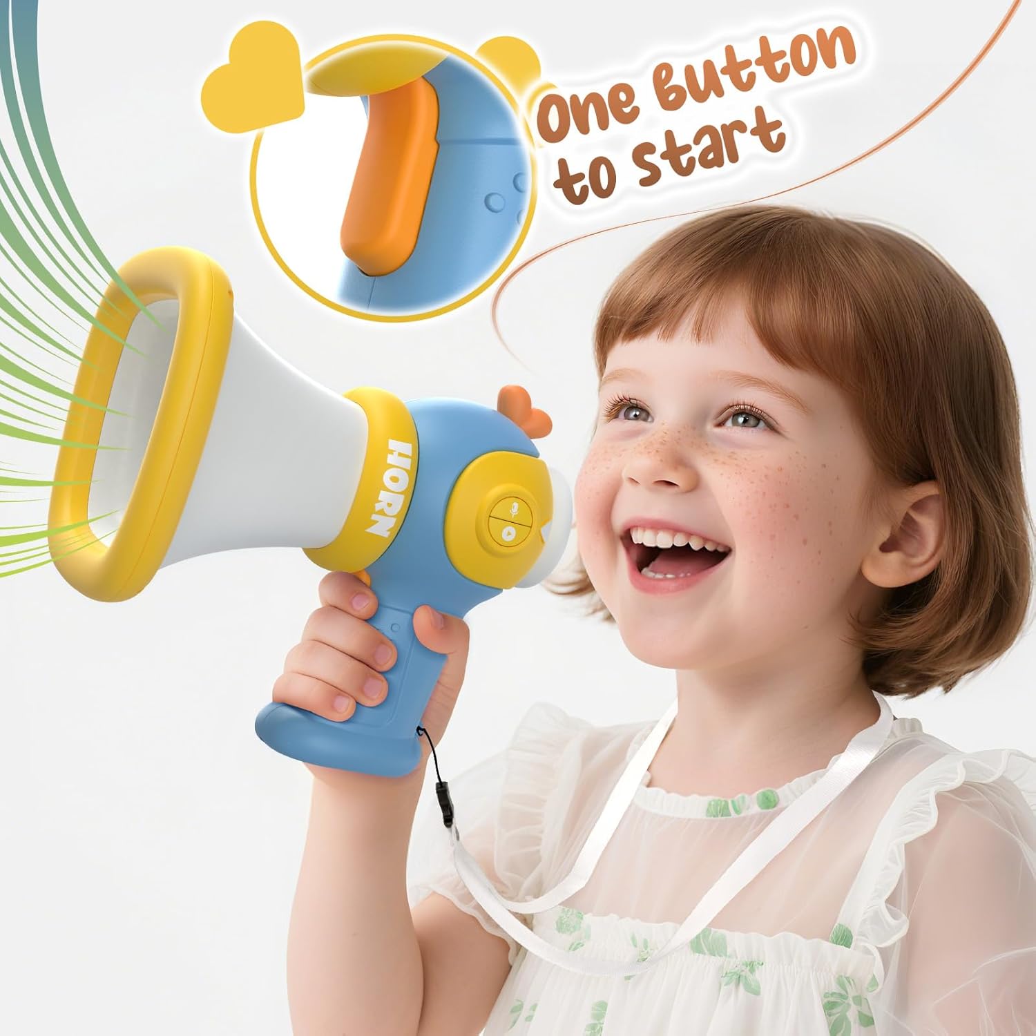 Coroiesty Voice Changer for Kids, Megaphone Toy with 3 Sound Effects Recorder and Music, Voice Changing Device for Boys & Girls Ages 3+ Years Old, Outdoor Toys Birthday Gift Ideas for Kid