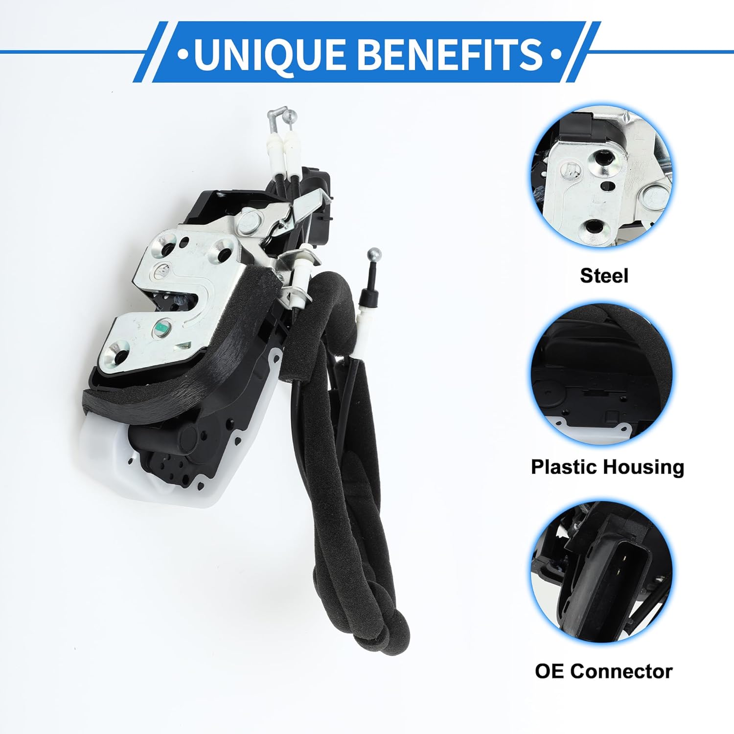 Power Door Lock Actuator Motor for Nissan Rogue 2008-2015 for Nissan Rogue Select 14-15 Rear Left Driver Side Door Latch Actuator Assembly with Cable 82501-JM00A