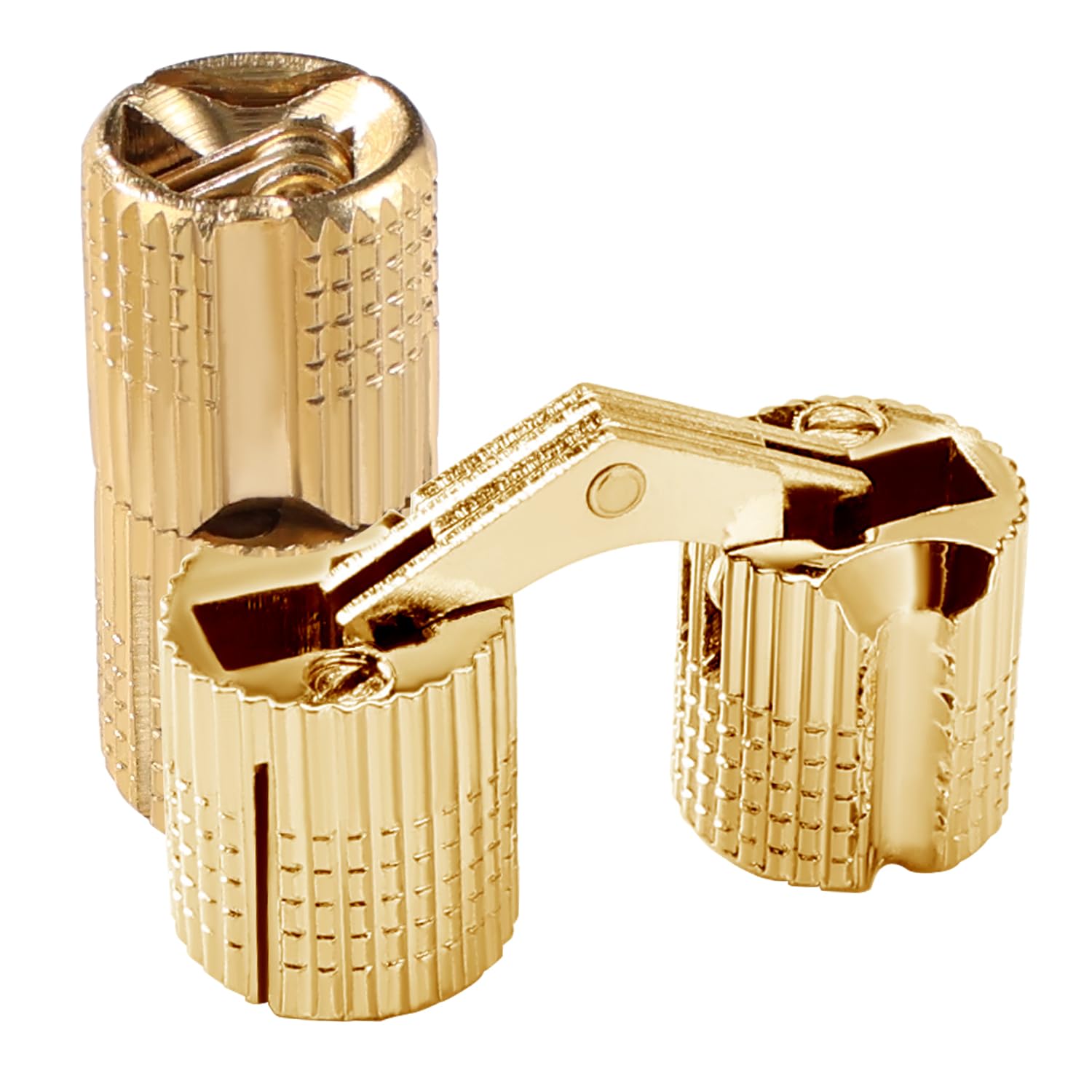VooGenzek 2 PCS 12mm Brass Barrel Hinges, 180 Degree Opening Angle Barrel Hinges, Brass Hidden Concealed Hinge, for DIY Gift Boxes Jewelry Box — image 1