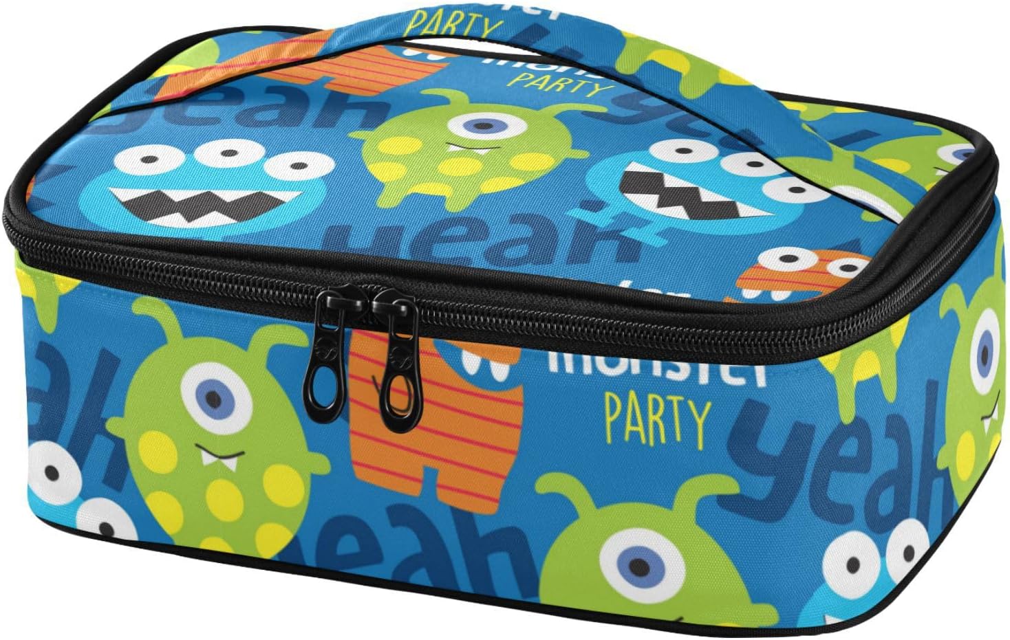 Monster Kids Lunch Bag Boys Girls Insulated Lunch Box Toddlers Reusable Cooler Women Men Thermal Meal for School Picnic Travel