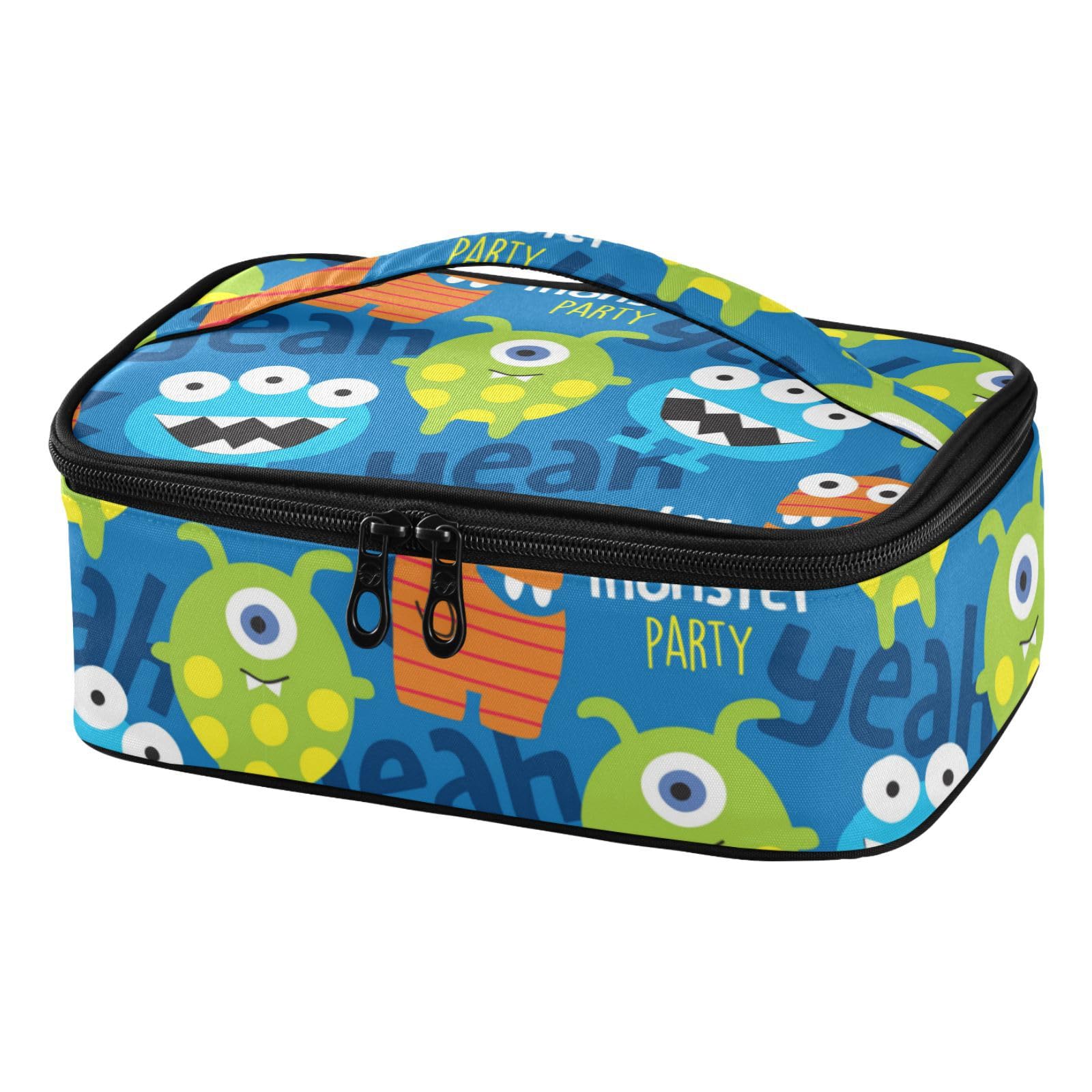 Monster Kids Lunch Bag Boys Girls Insulated Lunch Box Toddlers Reusable Cooler Women Men Thermal Meal for School Picnic Travel